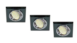 Bodkové štvorcové čierne 3 ks očká SS-13