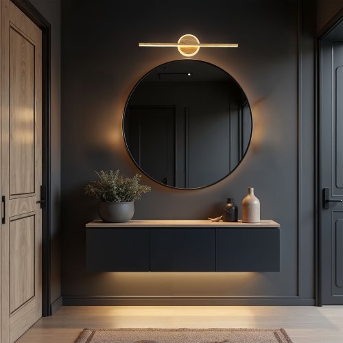 BATUTA 1 lampa kinkiet drewniany 10W LED 3000K klosz biały