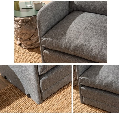 Rozkladacie kreslo Saga Single - Light Grey