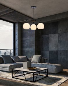 Závesná lampa Caldera 3x60W E27 tienidlo biele