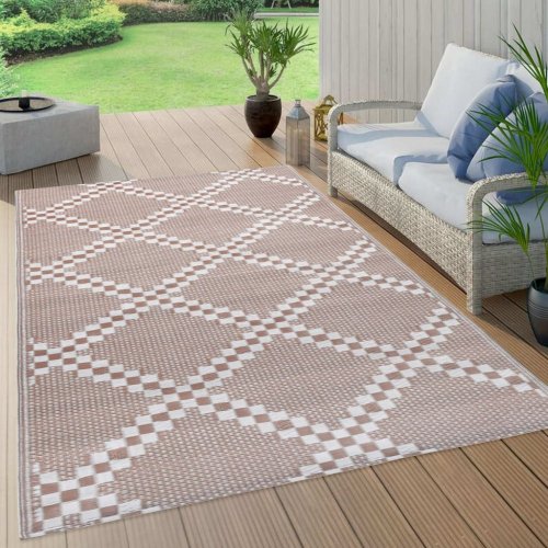 Vonkajší koberec hnedá PP Dekorhome - ROZMER: 190x290 cm