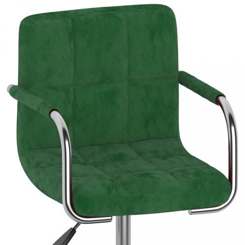 Otočná židle kov / samet Dekorhome - BAREVNÁ VARIANTA: Tmavě zelená