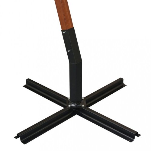 Závěsný slunečník s dřevěnou tyčí Ø 300 cm Dekorhome - BAREVNÁ VARIANTA: Cihlová