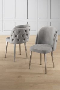 Súprava stoličiek (6 kusov) Axle - Grey, Chrome