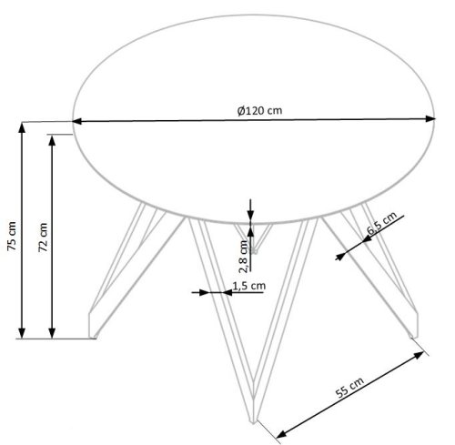 Jídelní stůl MOZAMBIK 120 cm