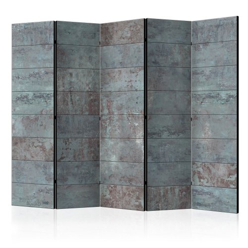 Paraván Turquoise Concrete Dekorhome - ROZMĚR: 225x172 cm (5-dílný)