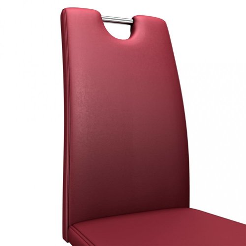 Jídelní židle 2 ks umělá kůže / chrom Dekorhome - BAREVNÁ VARIANTA: Modrá