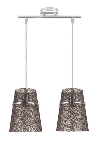 Závesná plastová žiarovka 2X60W E27 chróm