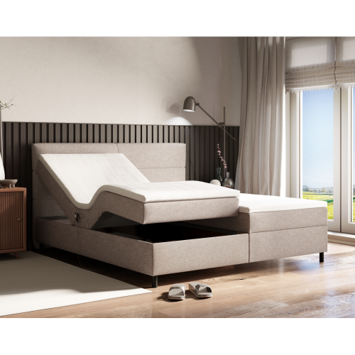 Elektrická polohovacia boxspringová posteľ BONNIE - ROZMER LÔŽKA: 160 x 200 cm