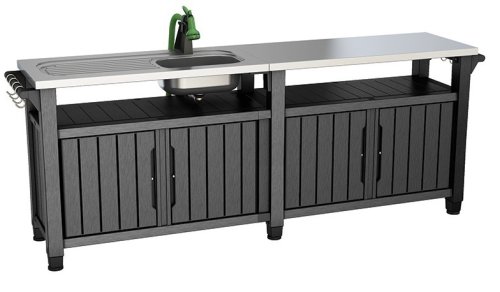 Záhradný stôl / skriňa s drezom UNITY CHEF 415L
