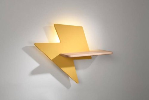 5W LED nástěnná lampa pro děti žluté blesky Lightning