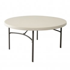 Skladací stôl 152 cm biela / čierna Dekorhome