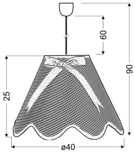 Závesná stropná lampa Lola e27 modrá