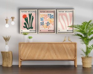 Dekorativní rámovaný obraz z MDF (3 kusy) 3P3853NISCT-009