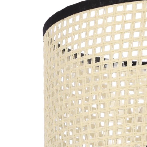 TOPI čierna nástenná lampa 1x40W E27 krémové tienidlo