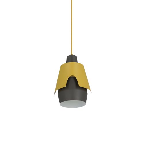 Závesná lampa žltá/sivá E27 Falun Ledea