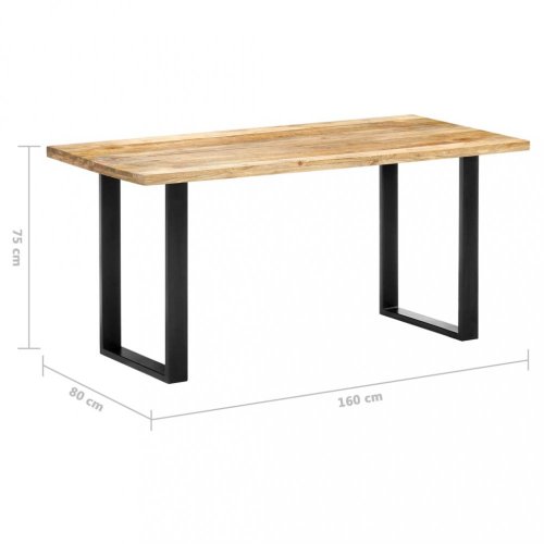 Jídelní stůl mangovníkové dřevo / kov - ROZMĚR: 140x70x76 cm