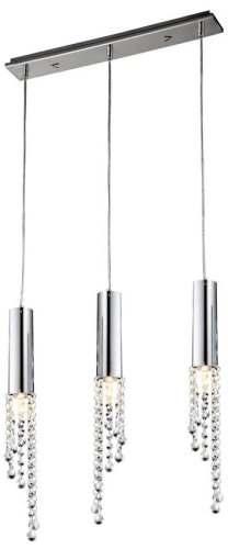 Závesná lampa 3xGU10 chróm +LED 3x3W Duero