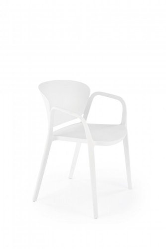 Stohovateľná jedálenská stolička K491 - BAREVNÁ VARIANTA: Biela