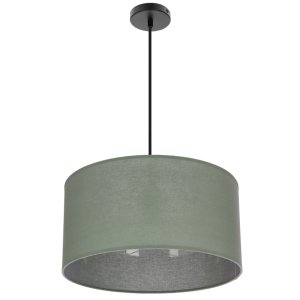 Závěsná lampa SHANTI černá 1x40 E27 mátové stínidlo
