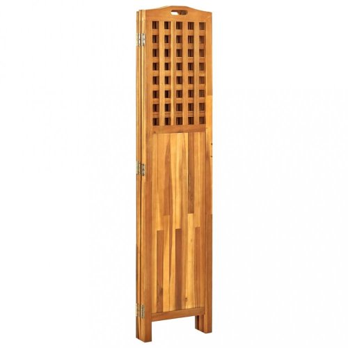 Paravan akáciové dřevo Dekorhome - ROZMĚR: 161x170 cm (4-dílný)