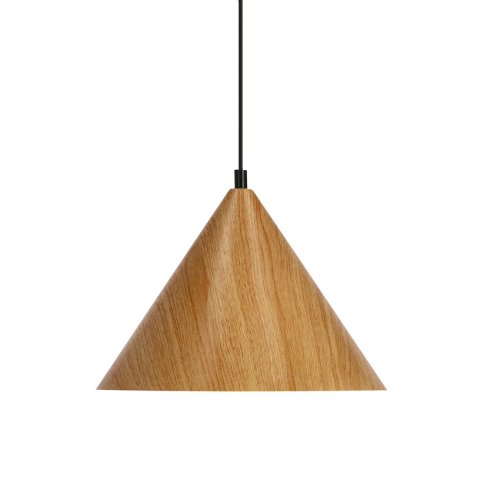 Závesná lampa Dunca 25 Čierna 1X40 E27 Svetlý dubový tienidlo