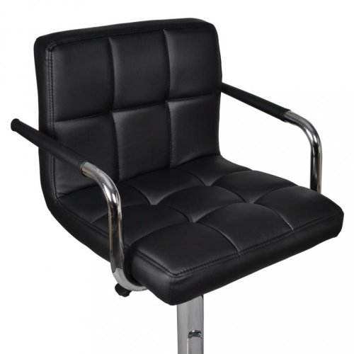 Barová židle 2 ks umělá kůže / chrom Dekorhome - BAREVNÁ VARIANTA: Černá
