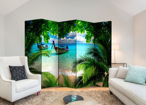 Paraván Tropical Paradise Dekorhome - ROZMER: 135x172 cm (3-dielny)