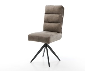 Otočná židle Pela-Flex taupe vintage křížová podnož hranatá
