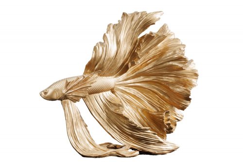 Dekorační socha rybka TEJE 35 cm Dekorhome - BAREVNÁ VARIANTA: Stříbrná