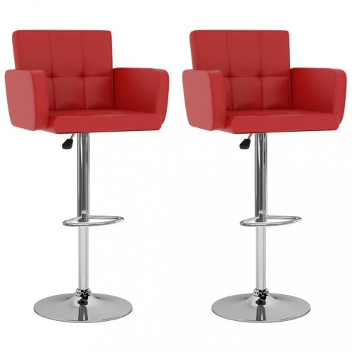 Barové stoličky 2 ks umelá koža / kov Dekorhome - BAREVNÁ VARIANTA: Oranžová