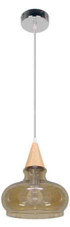 Závesná sklenená lampa, dymové tienidlo, 60W, E27, Enriks 1
