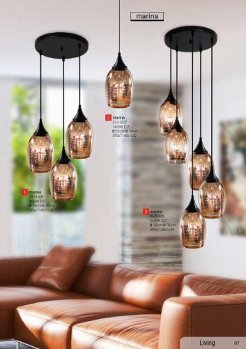 Závěsná lampa MARINA 3xE27
