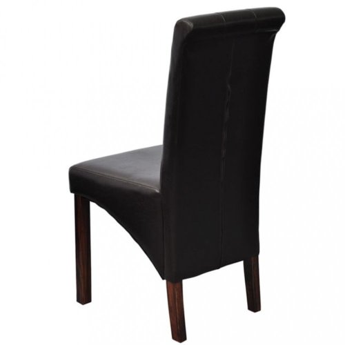 Jedálenská stolička 4 ks umelá koža / drevo Dekorhome - BAREVNÁ VARIANTA: Biela