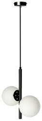 Závěsná lampa Duo černá 2x15W E14 bílé stínidlo