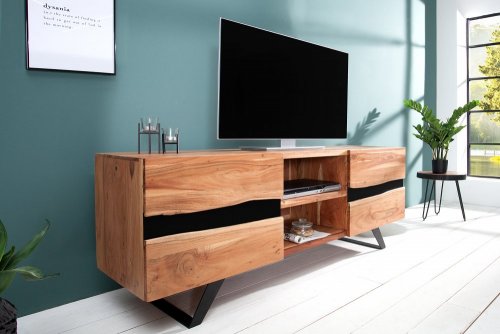 TV stolek ATLAS Dekorhome - DEKOR: Sheeshamové dřevo