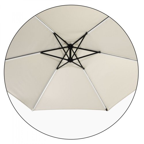 Závěsný slunečník s LED světlem Ø 330 cm Dekorhome