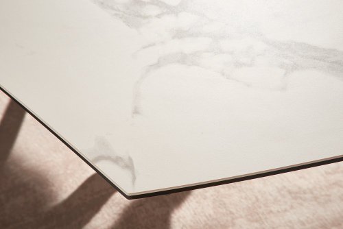 Rozkladací jedálenský stôl FANTASOS Dekorhome - BAREVNÁ VARIANTA: Bielo-sivý mramor