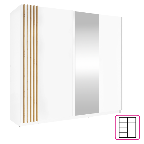 Šatníková skriňa BAJADERO 2D-200