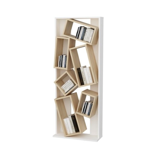 Knižnica Carmen - White, Oak