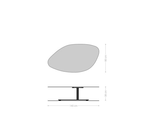 Konferenční stolek Vibana 140x80 cm keramika aspetto concreto beton