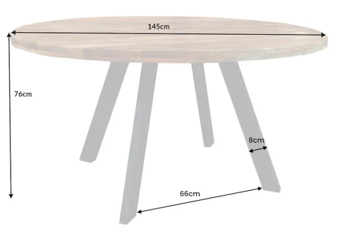 Jídelní stůl THOR 145 cm Dekorhome
