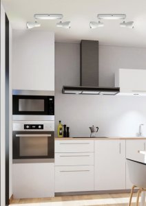 Nástenná stropná svietiaca páska biela 2x40W Picardo