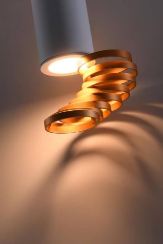 Stropní lampa zlatá+bílá 6x20cm trubice