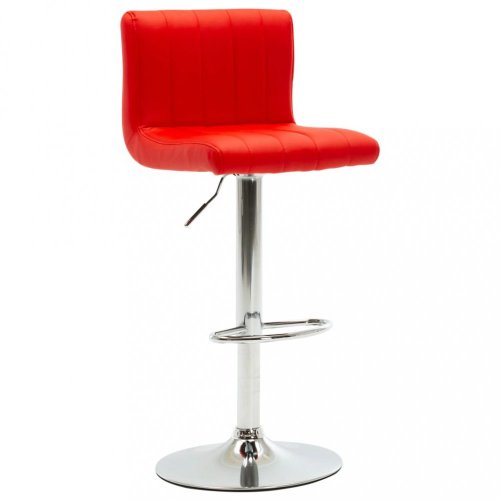 Barová židle umělá kůže / chrom Dekorhome - BAREVNÁ VARIANTA: Červená