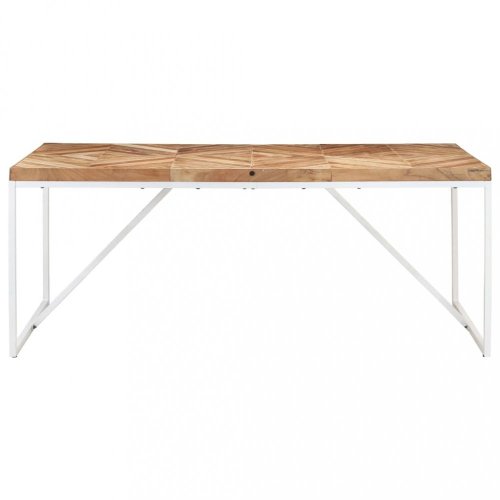 Jídelní stůl hnědá / bílá Dekorhome - ROZMĚR: 120x60x76 cm