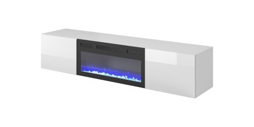 Závesný TV stolík LIVO s elektrickým krbom