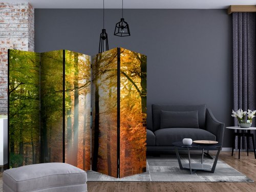 Paraván Forest Colours Dekorhome - ROZMĚR: 135x172 cm (3-dílný)