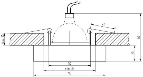 Sada 3 černých čtvercových LED stropních světel SS-16