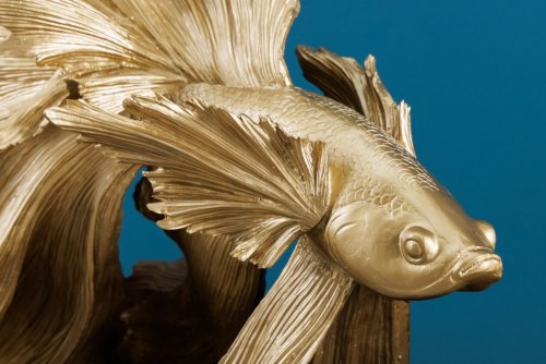Dekoračná socha rybka TEJE 65 cm Dekorhome - BAREVNÁ VARIANTA: Čierna